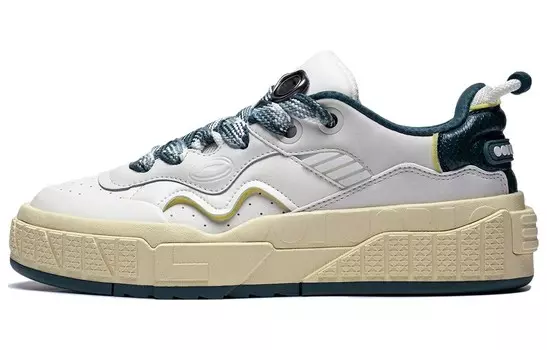 Кроссовки LINING 001 Lifestyle Shoes Women's Low-top White, зеленый