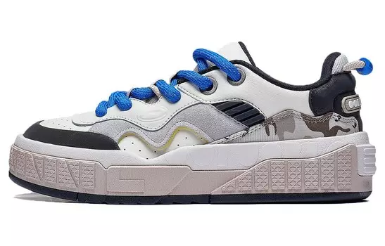 Кроссовки LINING 001 Skateboarding Shoes Men Low-top Blue/White, синий