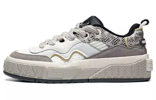 Кроссовки LINING 001 Skateboarding Shoes Men Low-top Beige, белый