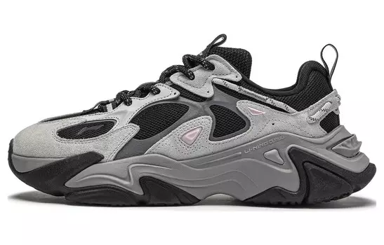 Кроссовки LINING A Thousand Ways Lifestyle Shoes Women's Low-top Brick Grey/black, черный/серый