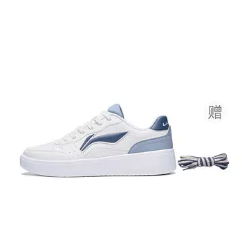 Кроссовки LINING Acer Truncatum Skateboarding Shoes Men Low-top White/blue, голубой