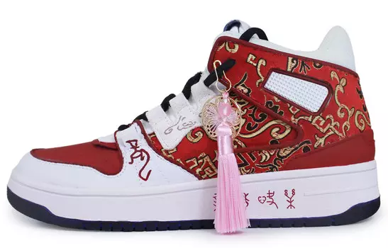 Кроссовки LINING Attack Vintage Basketball Shoes Men High-top Red/white, красный
