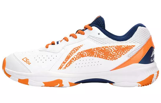 Кроссовки LINING Badminton Shoes Unisex Low-top White Ice Orange, оранжевый