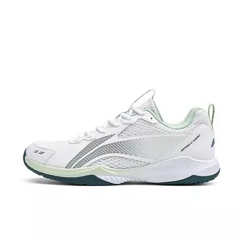 Кроссовки LINING Badminton Shoes Unisex Low-top Standard White/cloud Emerald Green, зеленый