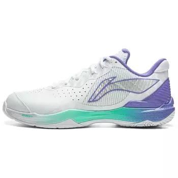 Кроссовки LINING Badminton Shoes Unisex Low-top Standard White/light Blue-violet, фиолетовый