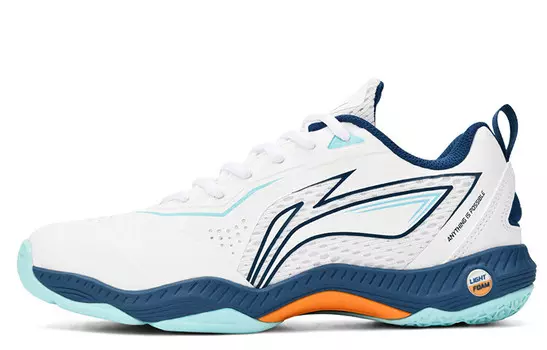 Кроссовки LINING Badminton Shoes Unisex Low-top Blue, белый/синий
