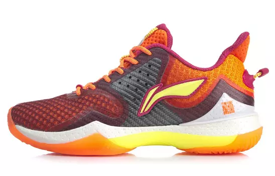 Кроссовки LINING Battle Halberd Badminton Shoes Men Low-top Fluorescent Flame Orange