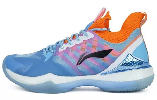 Кроссовки LINING Battle Halberd Badminton Shoes Women's Low-top Blue/orange
