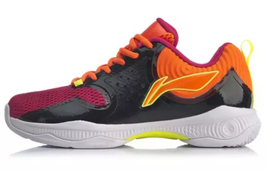 Кроссовки LINING Battle Halberd Badminton Shoes Women's Low-top Standard Black/fluorescent Flame Orange/lang Kiln Red