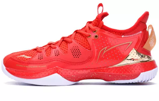 Кроссовки LINING Battle Halberd Training Shoes Unisex Low-top Flame Red, красный