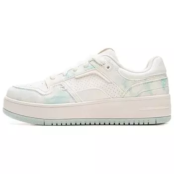 Кроссовки LINING Cheese Series Skateboarding Shoes Women's Low-top Cloud White / Aqua Blue, белый