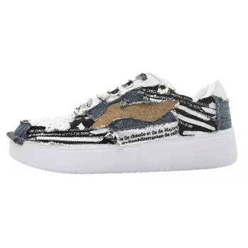 Кроссовки LINING China Li Ning Skateboarding Shoes Men Low-top White, синий