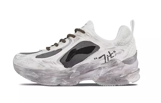 Кроссовки LINING Chunky Sneakers Women's Low-top Brown, белый