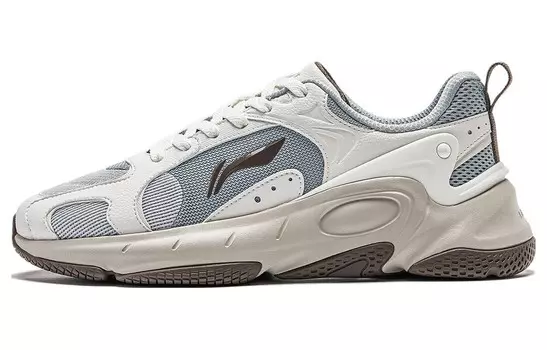 Кроссовки LINING Coconut Milk Lifestyle Shoes Men Low-top White/Gray, белый/серый