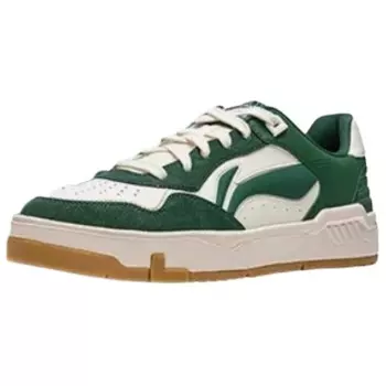 Кроссовки LINING Common 80s Skateboarding Shoes Men Low-top Eden Green / Beige, зеленый