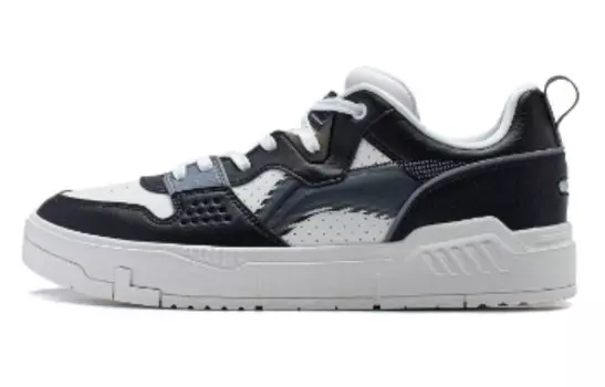 Кроссовки LINING Common 80s Skateboarding Shoes Men Low-top Black/White, черный/белый