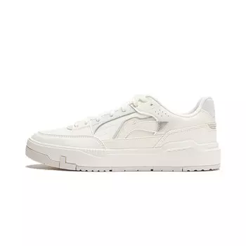 Кроссовки LINING Common 80s Skateboarding Shoes Men Low-top Milky White/light Lime, белый