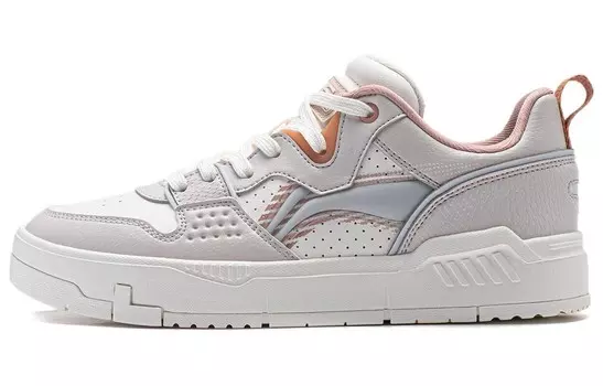 Кроссовки LINING Common 80s Skateboarding Shoes Women's Low-top White Sand Grey/snow White, белый