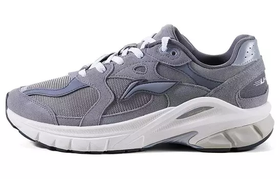 Кроссовки LiNing Furious Rider Runner Lifestyle Shoes Men Low-top Gray/White, серый/белый