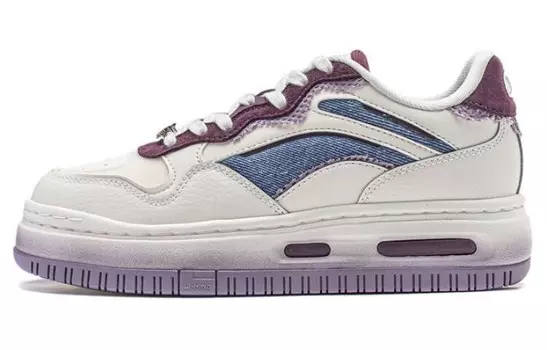 Кроссовки LINING Future C1 Skateboarding Shoes Women's Low-top Off-white/azure Blue, белый/голубой