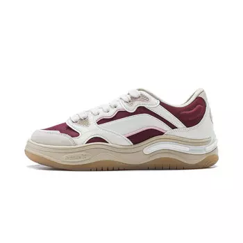 Кроссовки LINING Future Flow Skateboarding Shoes Women's Low-top Sauce Fuchsia Red/vanilla White, фуксия