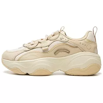 Кроссовки LINING Honey Lifestyle Shoes Women's Low-top Milk Tea Yellow/rock White Gray, желтый