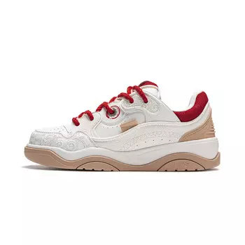Кроссовки LINING Journey 2.0 Skateboarding Shoes Unisex Low-top Cloud White/samba Red, красный