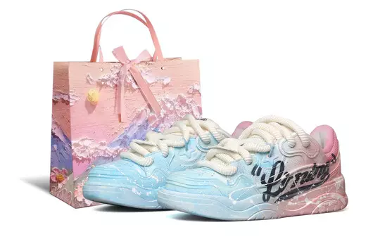 Кроссовки LINING Journey 2.0 Skateboarding Shoes Women's Low-top Powder Blue, розовый