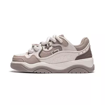 Кроссовки LINING Journey 2.0 Skateboarding Shoes Women's Low-top White Sand Grey/mocha, белый