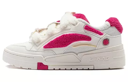 Кроссовки LINING Journey V2 Skateboarding Shoes Women's Low-top, белый/красный