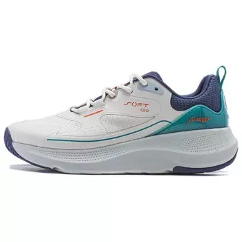 Кроссовки LINING Lifestyle Shoes Men Low-top Cyan/White, белый/синий