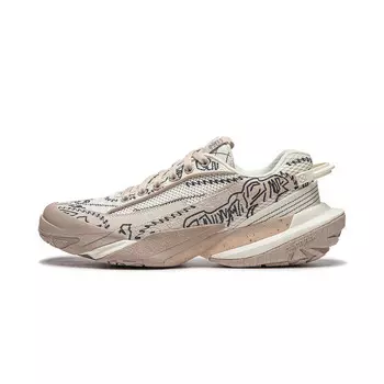 Кроссовки LINING Lifestyle Shoes Unisex Low-top Off-white/black, бежевый/черный