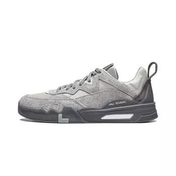 Кроссовки LiNing LINGTENG Skateboarding Shoes Men Low-top Moon Surface Grey/light Soot, цвет Moon surface grey/light soot