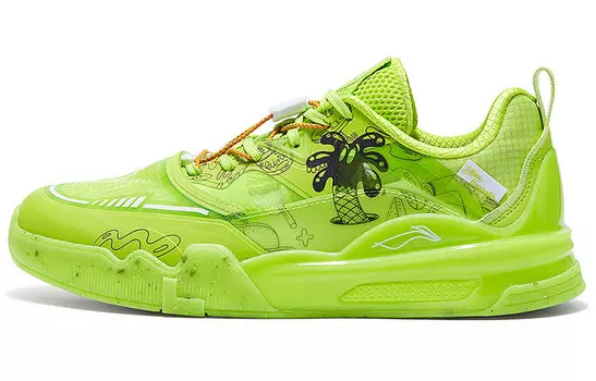 Кроссовки LiNing LINGTENG Skateboarding Shoes Men Low-top Green, светло-зеленый