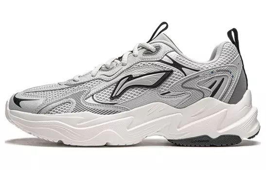 Кроссовки LINING Meteor Lifestyle Shoes Men Low-top Light Soot/silver, серебряный
