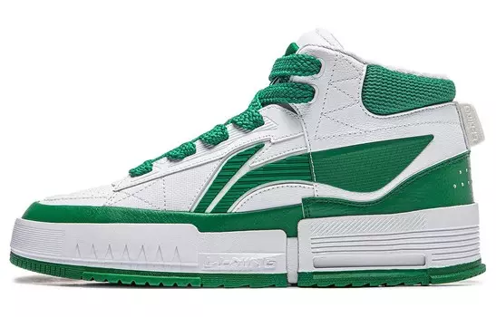 Кроссовки LINING Mileage Skateboarding Shoes Men Mid-top, зеленый