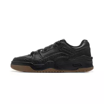Кроссовки LINING Moon White 2.0 Skateboarding Shoes Men Low-top Black, черный