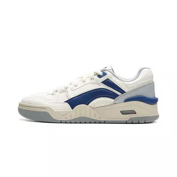Кроссовки LINING Moon White 2.0 Skateboarding Shoes Men Low-top Off-white/dark Sail Blue, белый/синий