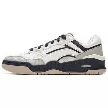 Кроссовки LINING Moon White 2.0 Skateboarding Shoes Men Low-top Cloud Mist White / Sichuan Lime / Cold Sandalwood Black, черный