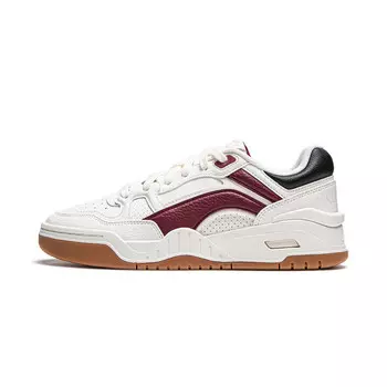 Кроссовки LINING Moon White 2.0 Skateboarding Shoes Women's Low-top Cloud White/deep Red, красный