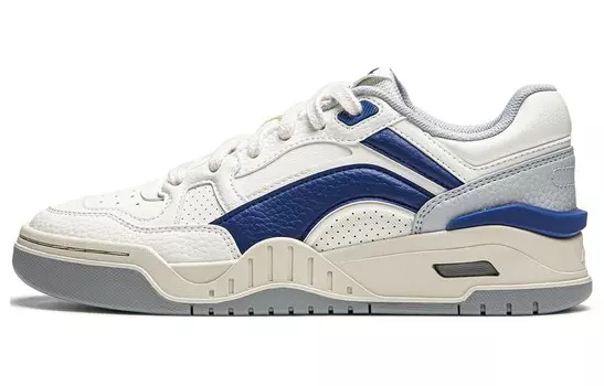 Кроссовки LINING Moon White 2.0 Skateboarding Shoes Women's Low-top White/Blue, белый/синий