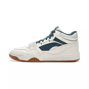 Кроссовки LINING Moonlight White HI Skateboarding Shoes Men Mid-top White/Green, зеленый