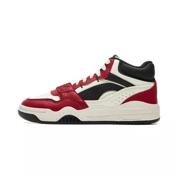 Кроссовки LINING Moonlight White HI Skateboarding Shoes Women's Mid-top White/Red, белый/красный