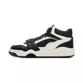 Кроссовки LINING Moonlight White HI Skateboarding Shoes Women's Mid-top Black/White, черный/белый