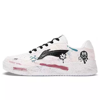 Кроссовки LINING Pontoon Boats Skateboarding Shoes Men Low-top Pink/white, белый