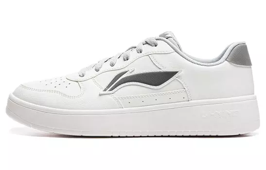 Кроссовки LINING Pontoon Boats Skateboarding Shoes Men Low-top Cloud White / Shark Gray, белый