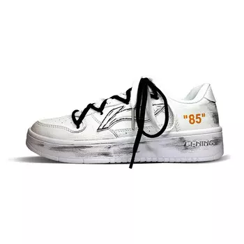 Кроссовки LINING Pontoon Boats Skateboarding Shoes Men Low-top White/black, белый