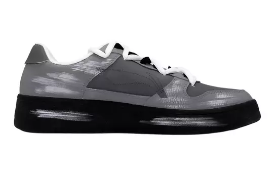 Кроссовки LINING Pontoon Boats Skateboarding Shoes Men Low-top White, черный