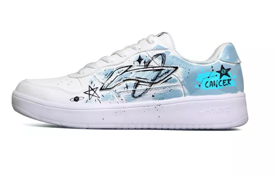Кроссовки LINING Pontoon Boats Skateboarding Shoes Men Low-top White, Black, Blue, белый