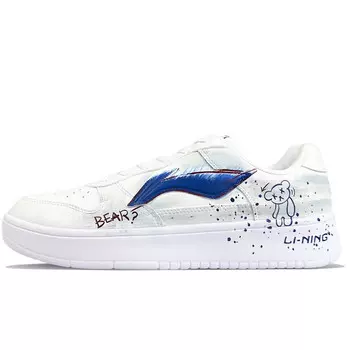 Кроссовки LINING Pontoon Boats Skateboarding Shoes Women's Low-top Blue, белый